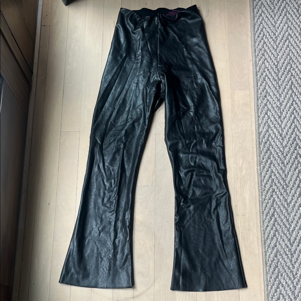 Commando Black Faux Leather Pants bootcut